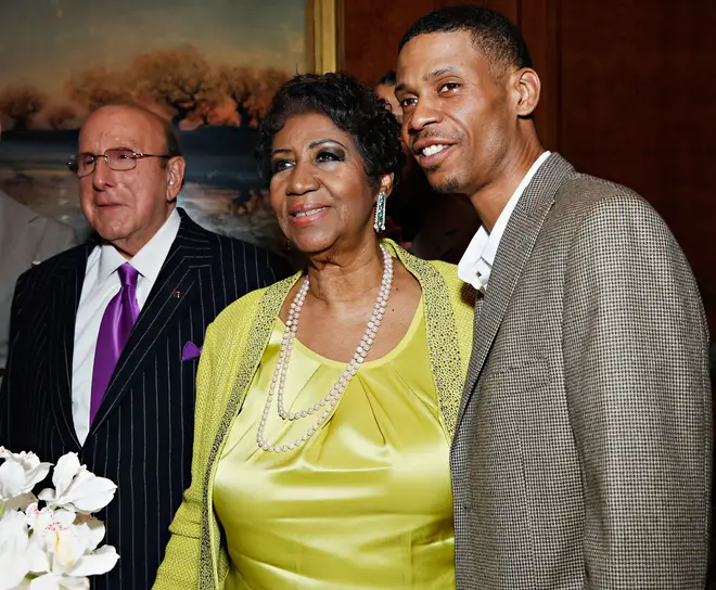 Aretha Franklin's son Kecalf (Pictured right with his mother and Clive Davis) says the matter was about “Common, decent respect for our family,”