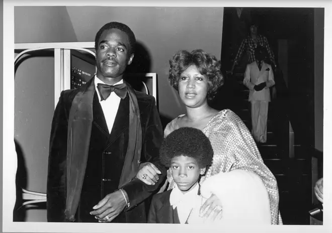 “As the immediate family, we feel that it’s important to be involved with any biopic of [Aretha&squot;s] life" the family said in a statement. Pictured, Kecalf Franklin pictured with his mother Aretha in 1979.