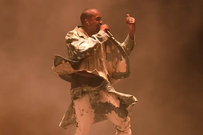 Kanye West give his own take 'Bohemian Rhapsody' during at his famous Glastonbury headline performance in 2015 (pictured).