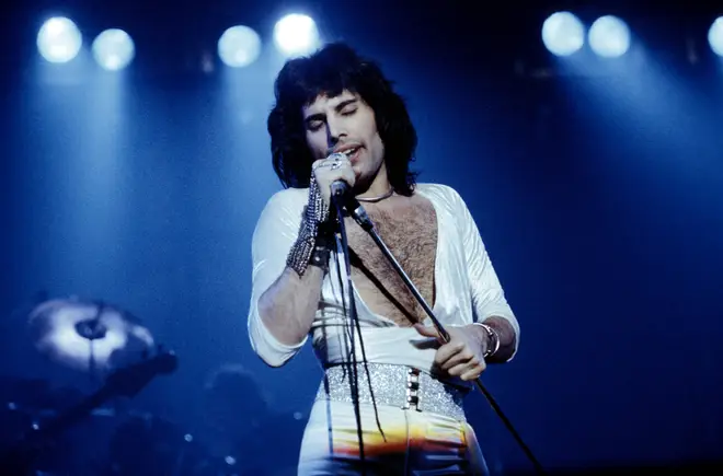 'Bohemian Rhapsody' has become one of the most famous song of all time. Pictured, Queen's Freddie Mercury performing on stage.