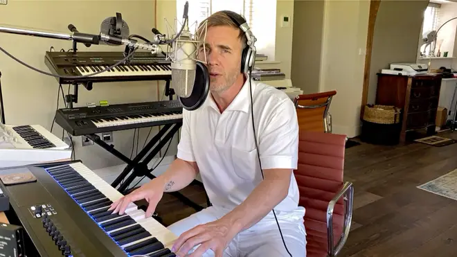 Gary Barlow posted a video on his Instagram page giving fans a peek of his home studio. (Pictured in 2020)