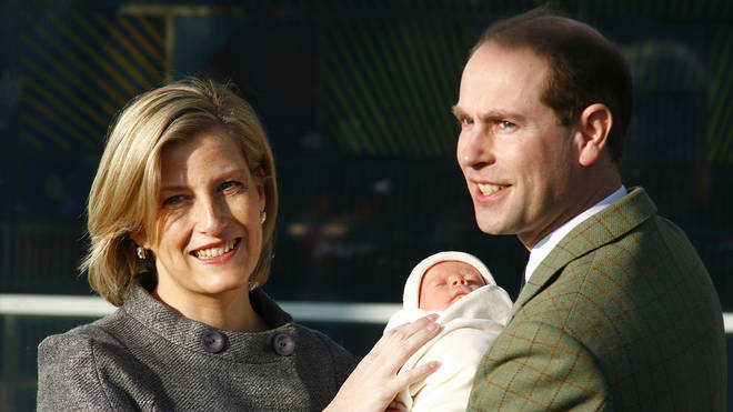 Prince Edward And The Countess Of Wessex with baby James in 2007