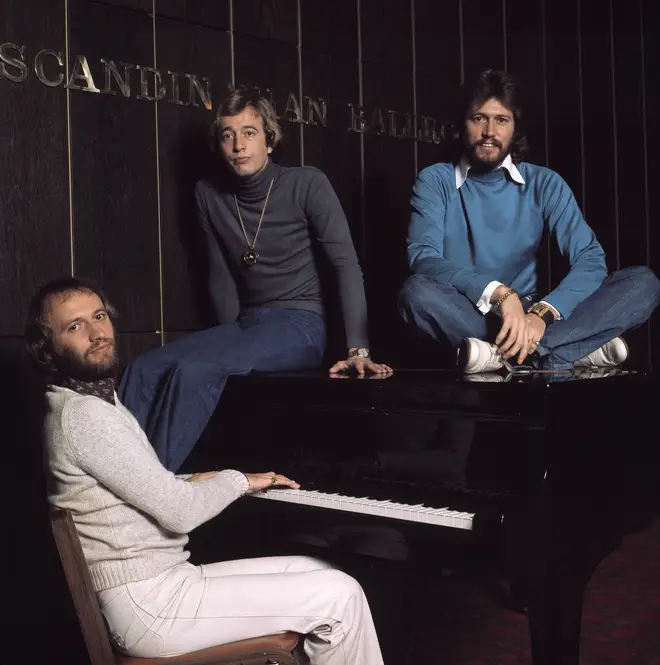 The Bee Gees wrote many songs for other artists. Pictured (L to R) Maurice, Robin and Barry Gibb.