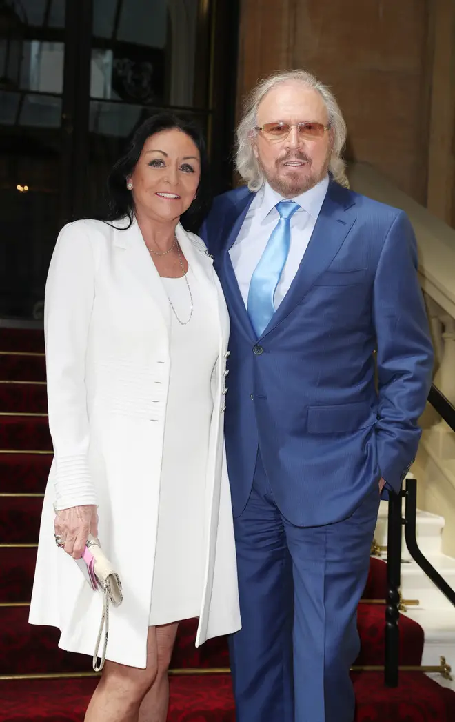 Barry Gibb married former Miss Edinburgh, Linda Gray in 1970 and they are still together over fifty years later. Linda and Barry pictured ahead of Gibb being knighted at Buckingham Palace on June 26, 2018