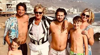 Rod Stewart and family