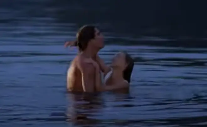 Clips include an outtake from the duo&squot;s famous &squot;lift&squot; scene in water, where Patrick can be heard telling Jennifer she&squot;s "heavy when she&squot;s wet!"