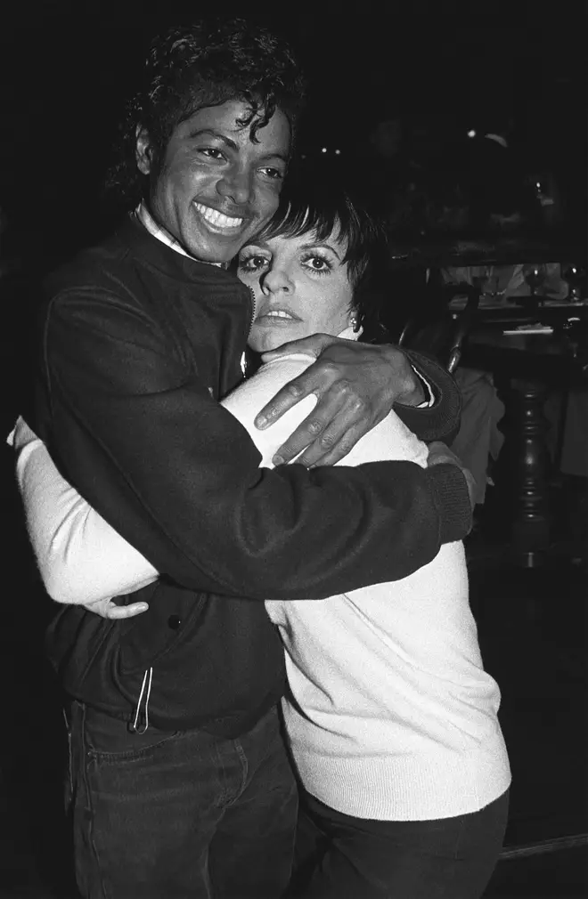 Michael Jackson and Liza Minnelli at a David Geffen party at the Universal City Studios circa 1982 in Los Angeles, California.