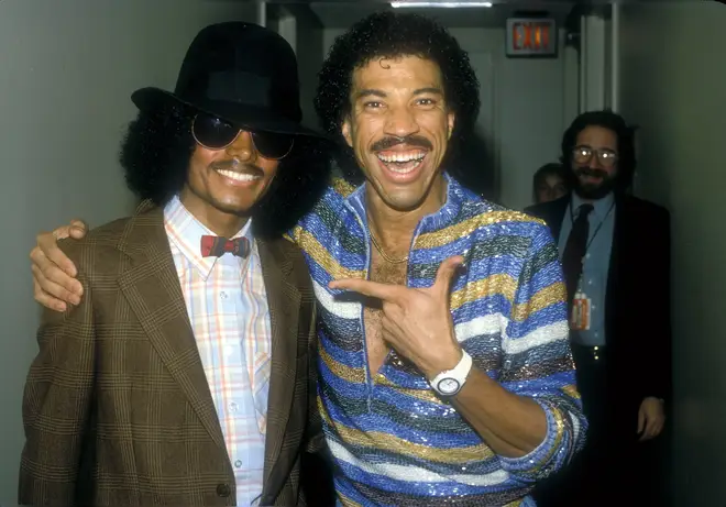 Michael Jackson and Lionel Richie at the Various in Los Angeles, California in circa 1980.