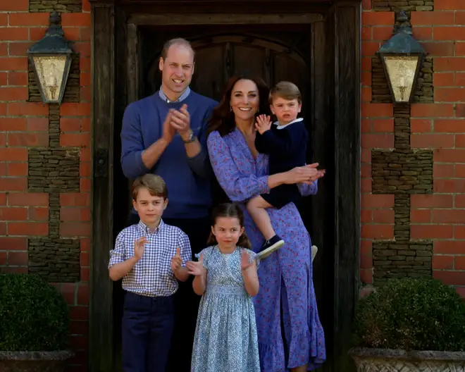 The Duke and Duchess of Cambridge have three children: (L to R) Prince George, 7; Princess Charlotte, 5; and Prince Louis, 3.