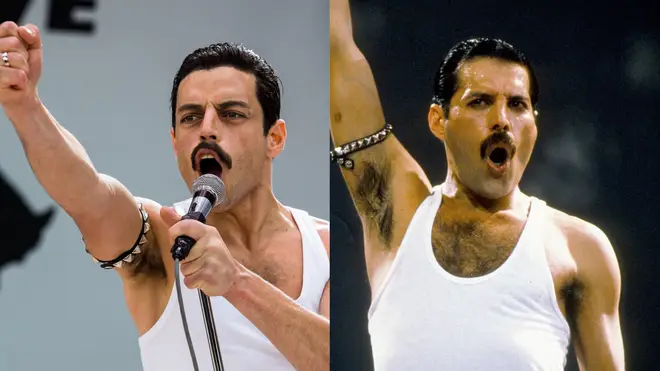 Rami Malek plays Freddie Mercury in Bohemian Rhapsody