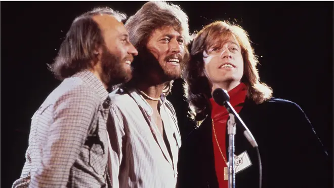Robin Gibb with his famous Bee Gees brothers