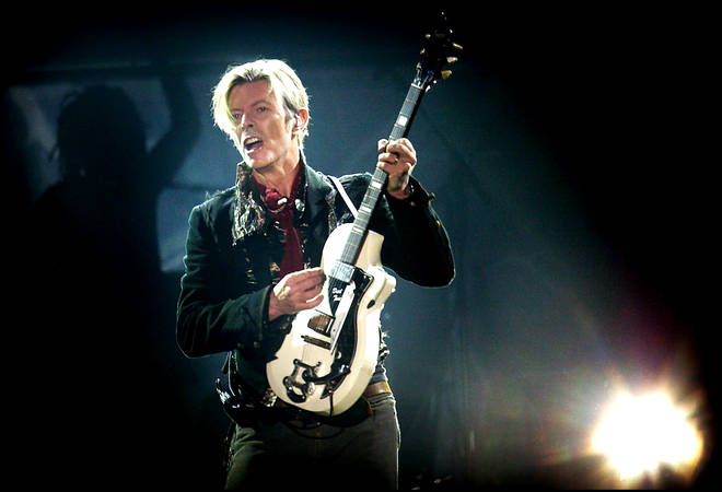 'Gold Years' was a hit for David Bowie in 1976. Bowie pictured on stage in Denmark in 2003.