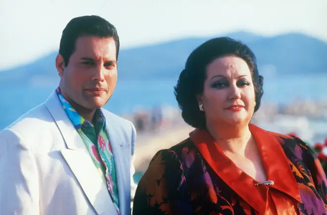 Freddie Mercury would often pinch himself that such a famous opera star wanted to work with him. Pictured with Monserrat Caballé in Ibiza in 1987.