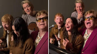 Ed Sheeran, Elton John and Courteney Cox sing Phoebe's version of 'Tiny Dancer' for Lisa Kudrow