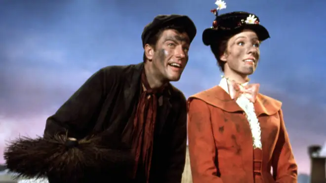 Julie Andrews and Dick Van Dyke in Mary Poppins
