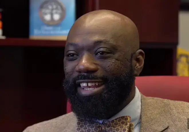 The clip has already been watched over one million times on Twitter with US politicians even commenting on its impact. Pictured, School Principal Marcus Gause.