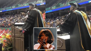 High school headmaster Marcus Gause has sung a a jaw-dropping version of 'I Will Always Love You' to his graduating pupils.