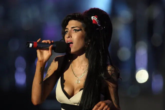 “The minute you go on stage, everything’s OK. The minute you start singing,” Amy Winehouse said in the interview before her death in 2011. Pictured on stage in Hyde Park in 2008.