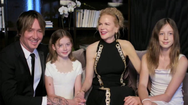 Keith Urban and Nicole Kidman with their two daughters