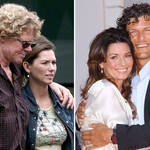 Shania Twain with her ex-husband Mutt Lange (left) and second husband Frédéric Thiébaud (right)