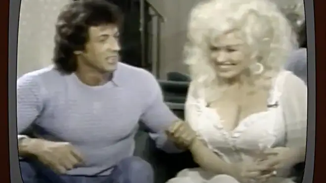 See Dolly Parton and Sylvester Stallone's sizzling chemistry in this unearthed interview clip from 1984