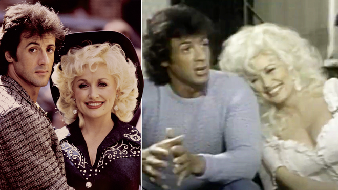 See Dolly Parton and Sylvester Stallone's sizzling chemistry in this unearthed interview clip from 1984