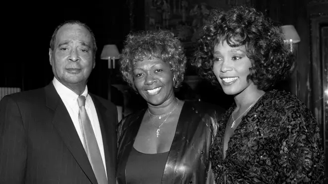 Whitney Houston with her parents