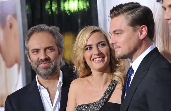 Leonardo DiCaprio, Kate Winslet and her then-husband Sam Mendes