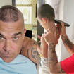 Robbie Williams son Charlie gets identical mohawk haircut from Robbie