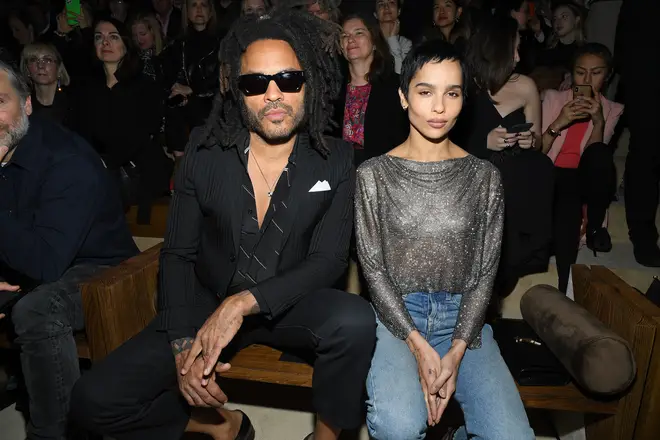 Lenny Kravitz and Zoe Kravitz attend the Saint Laurent show as part of the Paris Fashion Week, February 25, 2020 in Paris, France. (Photo by Pascal Le Segretain/Getty Images)