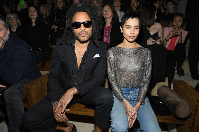Lenny Kravitz and Zoe Kravitz attend the Saint Laurent fashion show as part of Paris Fashion Week on February 25, 2020 in Paris, France.  (Photo by Pascal Le Segretain / Getty Images)