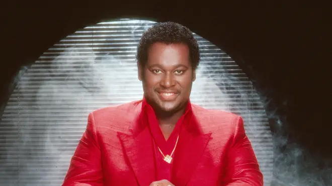 Luther Vandross posing smiling in Los Angeles, California in 1995