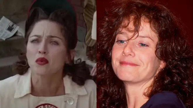 Debra Winger and Madonna A League of Their Own 1992 movie