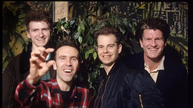 Crowded House (left to right Neil Finn, Nick Seymour, Paul Hester, Tim Finn) in 1991