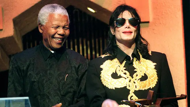 Michael Jackson with Nelson Mandela in 1999