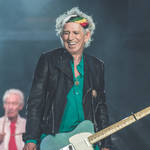 Keith Richards performing with The Rolling Stones Perform at Twickenham Stadium, 2019.