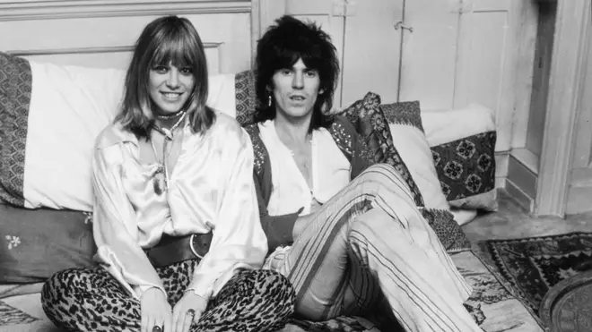 Keith Richards and Anita Pallenberg in 1969. (Photo by McCarthy/Daily Express/Hulton Archive/Getty Images)
