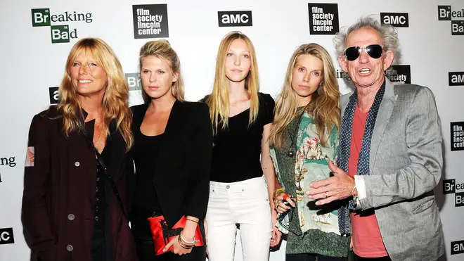 Patti Hansen, Alexandra Richards, Ella Richards, Theodora Richards, and Keith Richards at The Film Society Of Lincoln Center, New York City in 2013. (Photo by Desiree Navarro/WireImage)