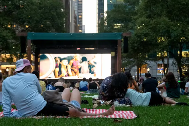 Outdoor cinemas are great way to create discussion at a distance - take a picnic, sit back, and enjoy the movie. (Photo by Alexi Rosenfeld/Getty Images)
