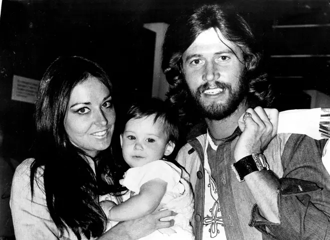 Barry Gibb and Linda with their first child Stephen