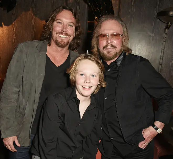 Barry Gibb with son Ashley Gibb and grandson Lucas Gibb