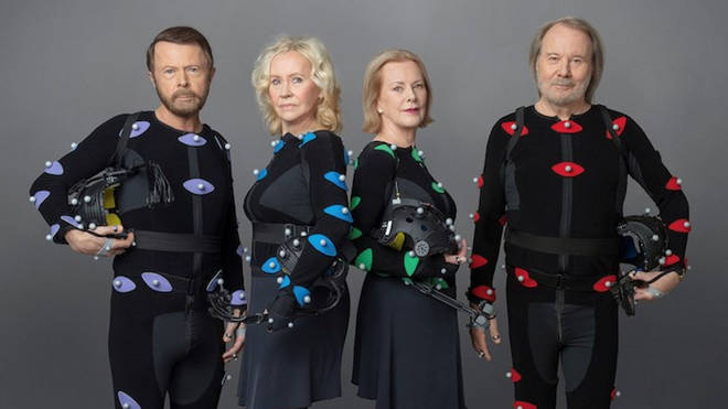 ABBA in their motion-capture suits. (Photo: Baillie Walsh)