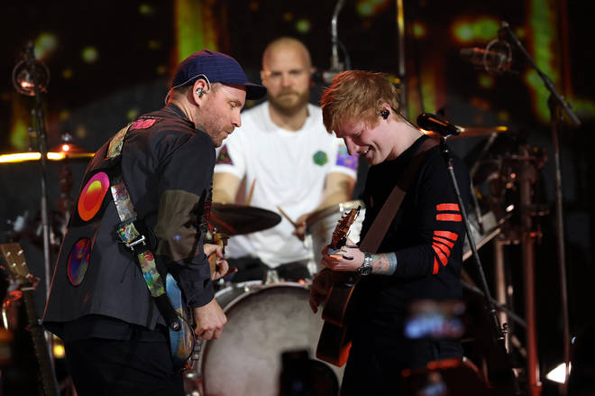 Ed Sheeran surprised everyone by joining Coldplay on stage at Shepherds Bush Empire last month. (Photo by Simone Joyner/Getty Images)