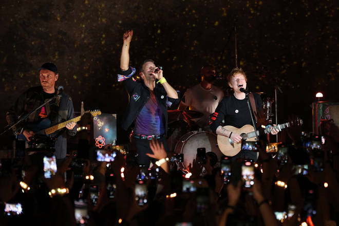 Nobody expected Ed Sheeran to be the night's special guest. (Photo by Simone Joyner/Getty Images)