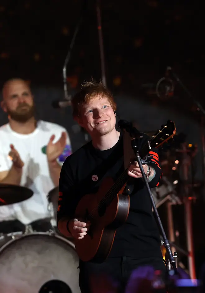 Coldplay returned the favour to Ed, performing his hits 'Shivers' and 'Shape Of You'. (Photo by Simone Joyner/Getty Images)