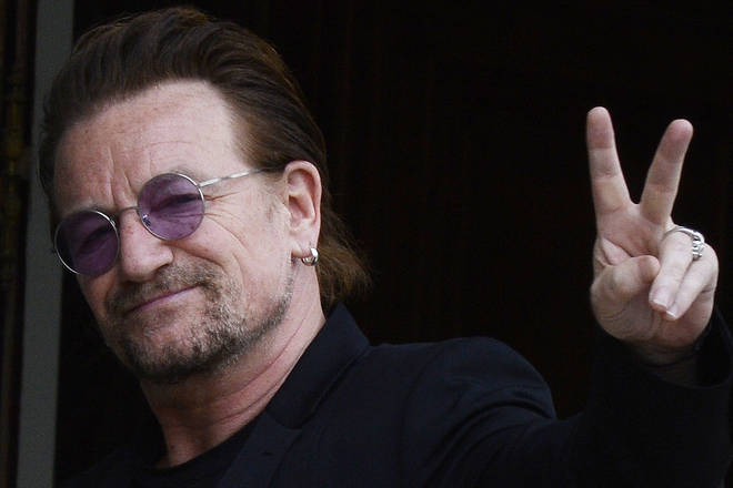 Bono's round sunglasses are now a trademark look for the U2 singer.