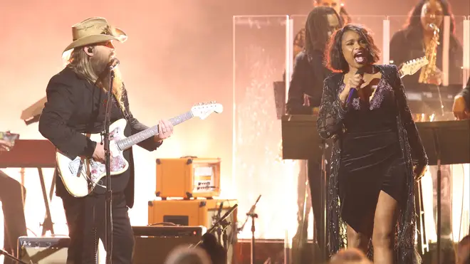 Chris Stapleton and Jennifer Hudson's duet was on of the evening's highlights. (Photo by Terry Wyatt/Getty Images)