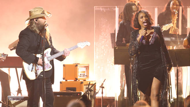 Chris Stapleton and Jennifer Hudson's duet was on of the evening's highlights. (Photo by Terry Wyatt/Getty Images)