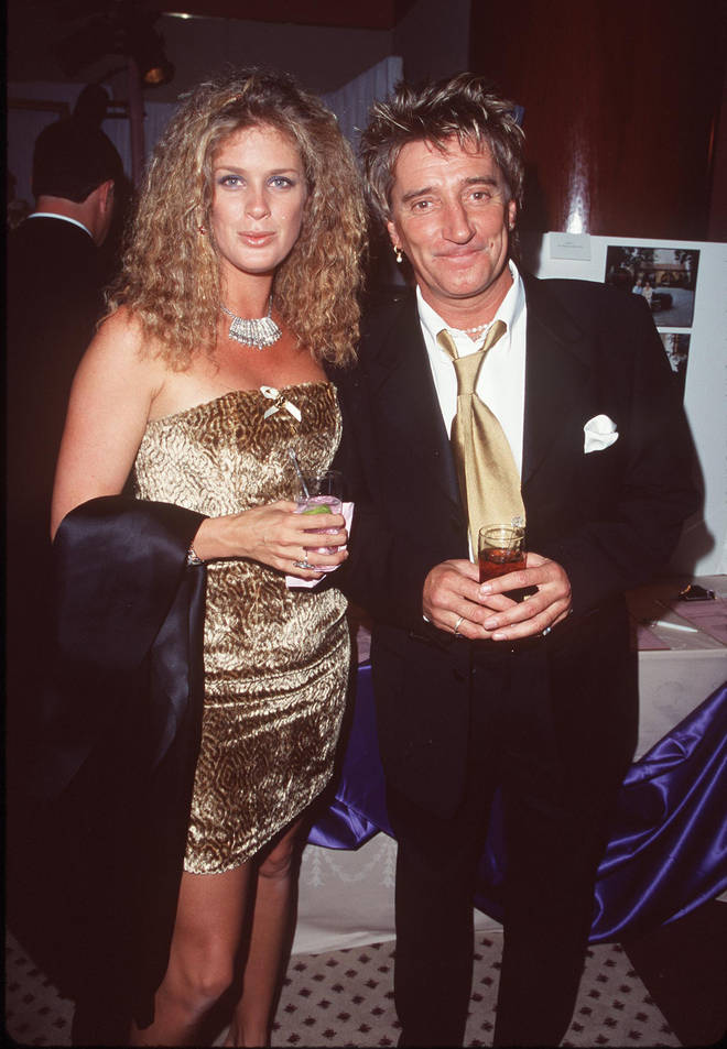 Rod Stewart with his second wife Rachel Hunter. (Photo by Steve Granitz Archive 1/WireImage)