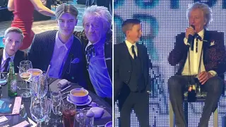 Rod Stewart shares rare picture with young sons and gives surprise performance at a charity event